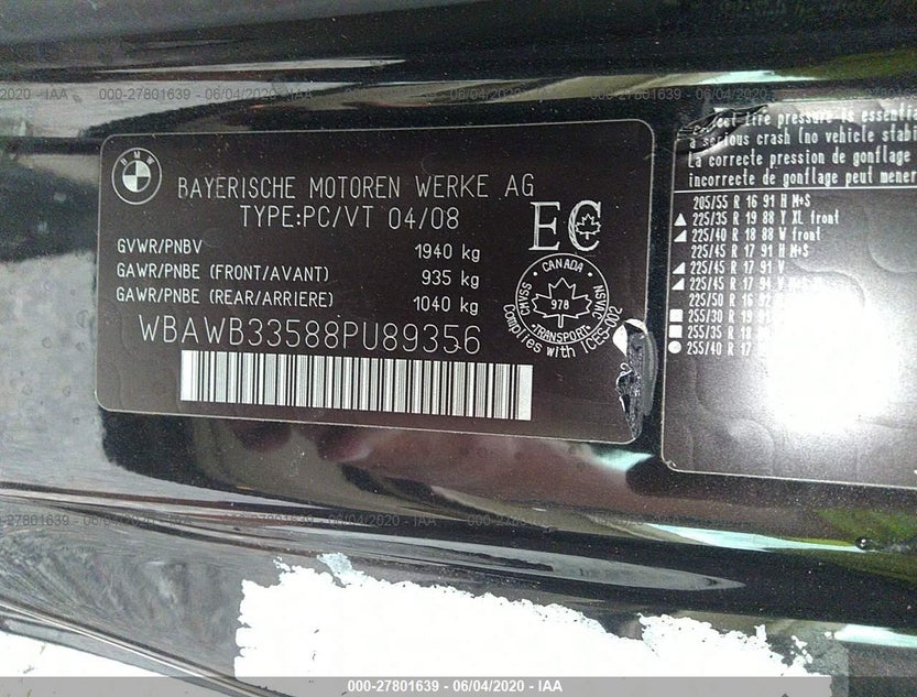 WBAWB33588PU89356