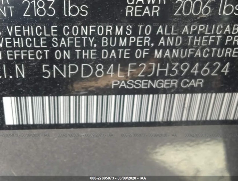 5NPD84LF2JH394624