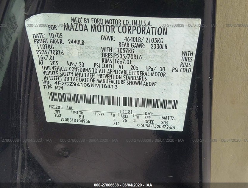 4F2CZ94106KM16413