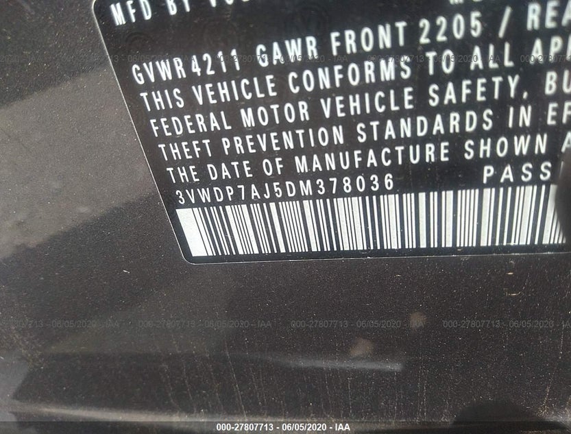 3VWDP7AJ5DM378036