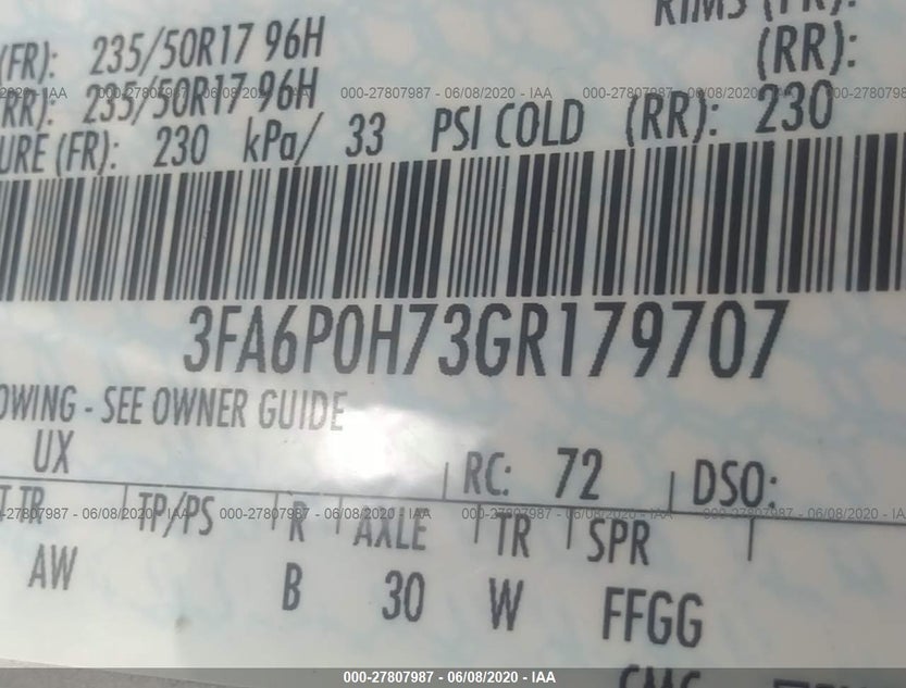 3FA6P0H73GR179707