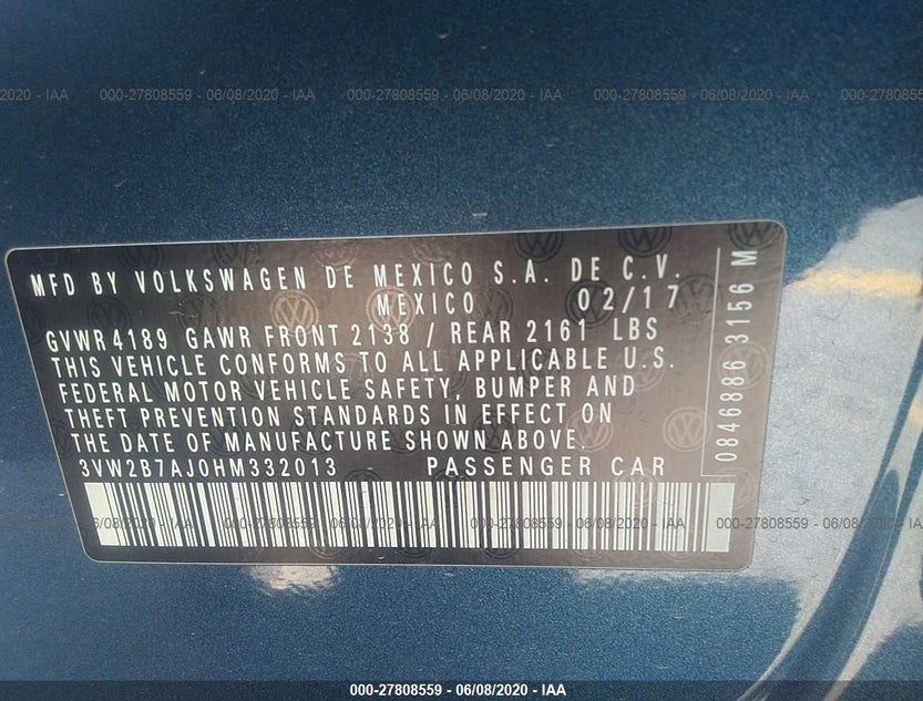3VW2B7AJ0HM332013