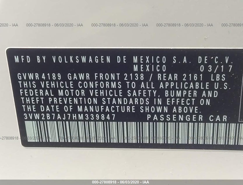 3VW2B7AJ7HM339847