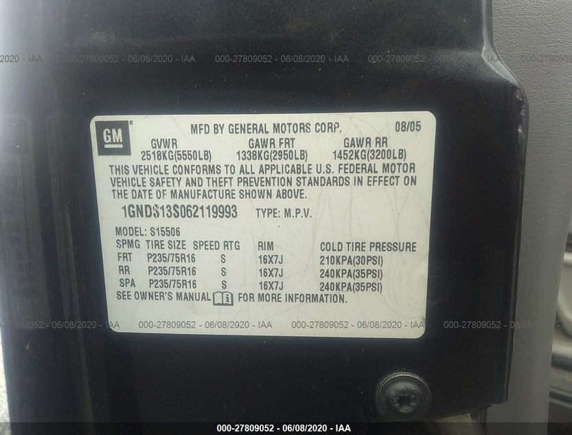 1GNDS13S062119993