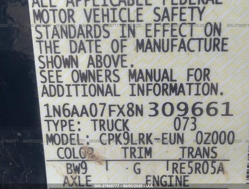 1N6AA07FX8N309661