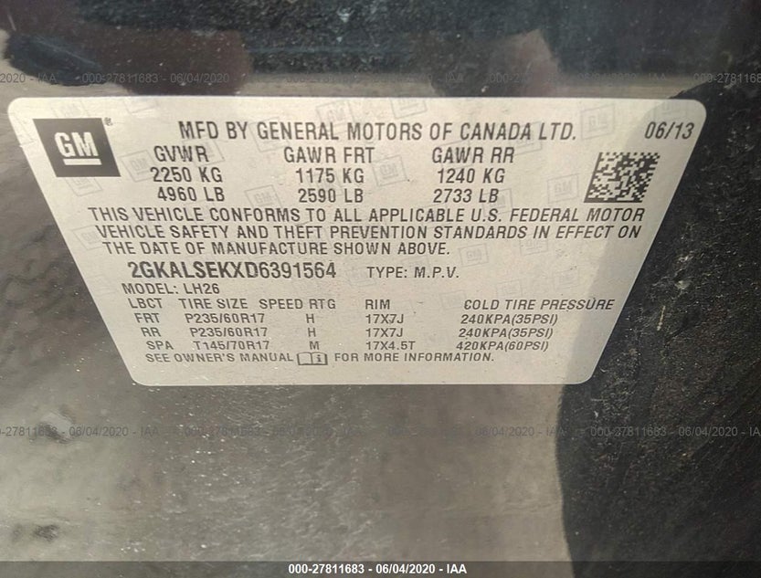 2GKALSEKXD6391564
