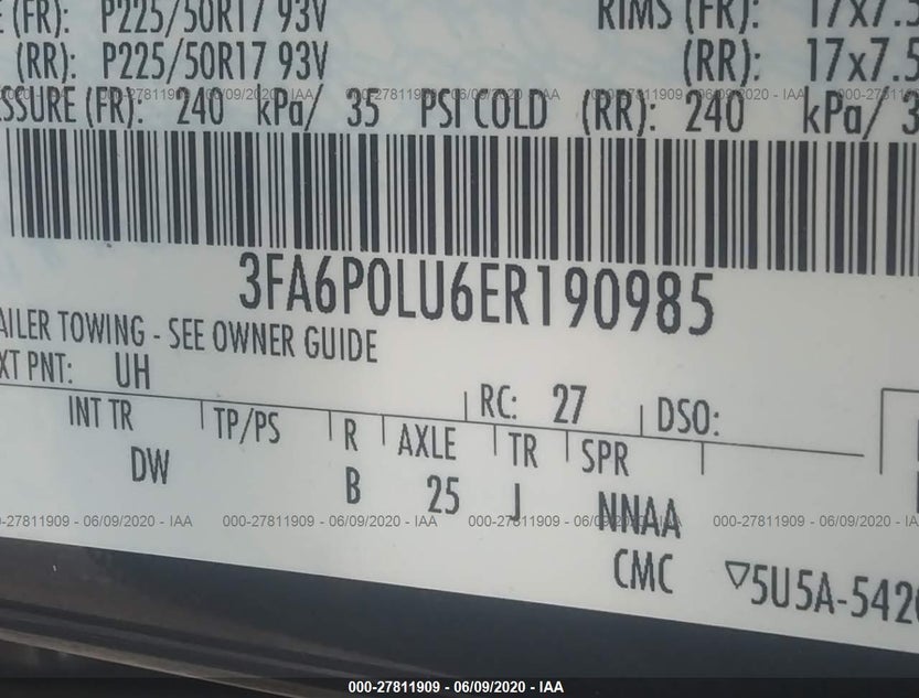 3FA6P0LU6ER190985