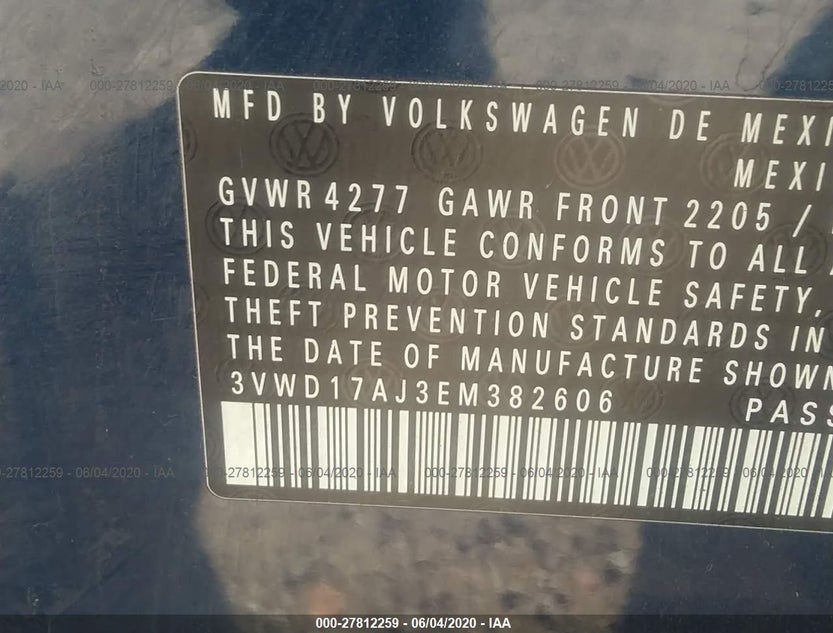 3VWD17AJ3EM382606