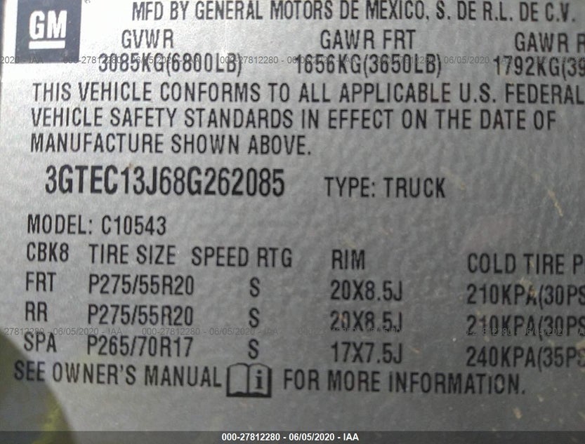 3GTEC13J68G262085