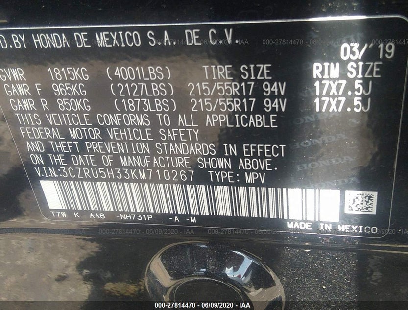 3CZRU5H33KM710267
