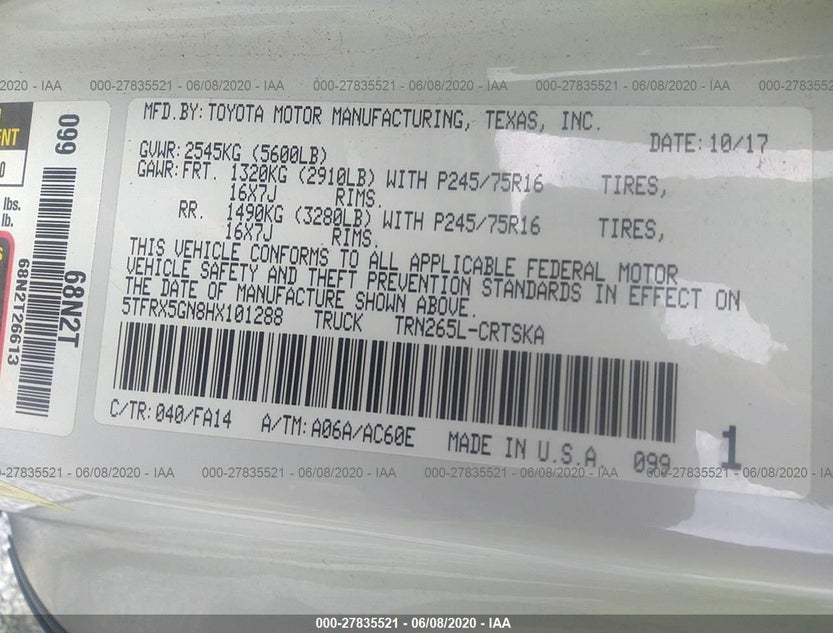 5TFRX5GN8HX101288