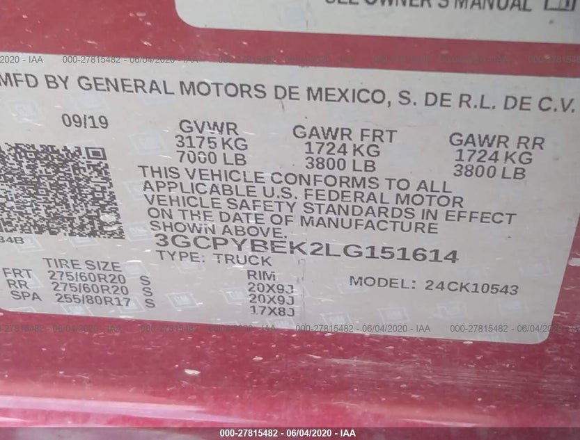 3GCPYBEK2LG151614