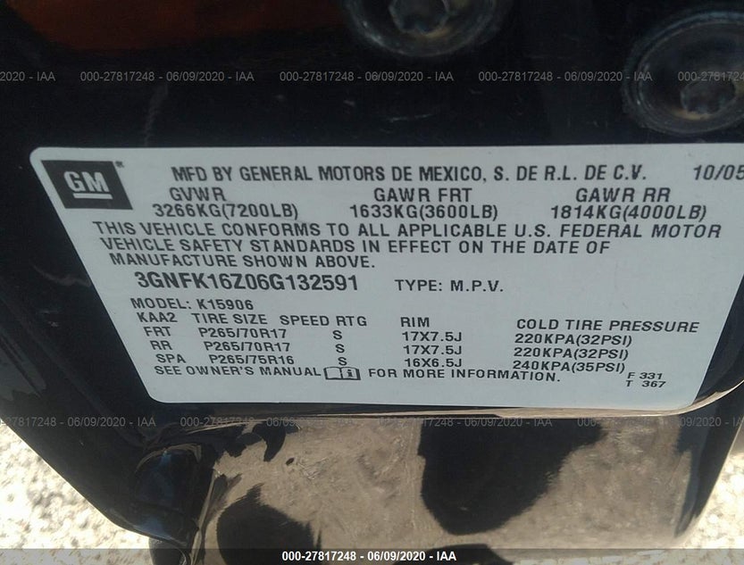 3GNFK16Z06G132591