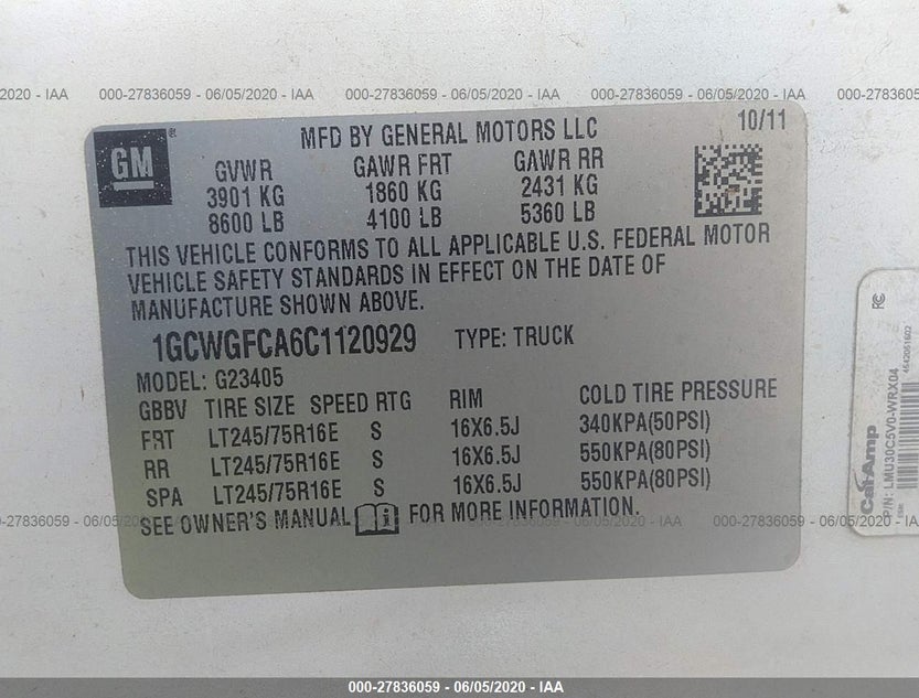 1GCWGFCA6C1120929