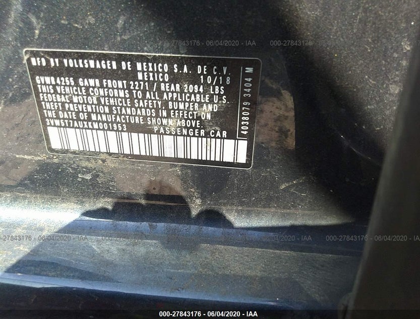 3VW5T7AUXKM001953