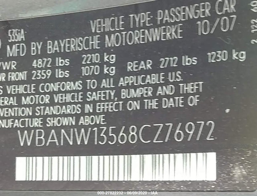 WBANW13568CZ76972
