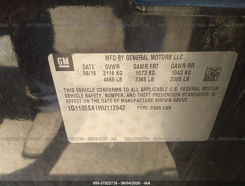 1G1105SA1HU112942