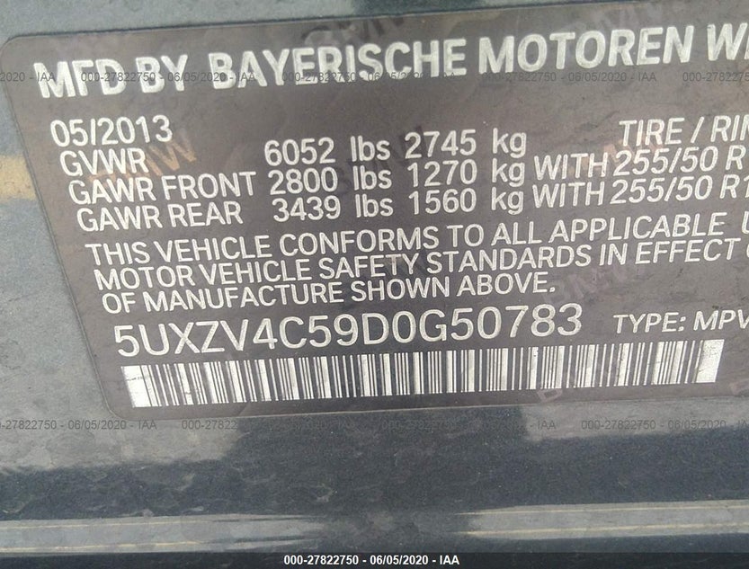 5UXZV4C59D0G50783