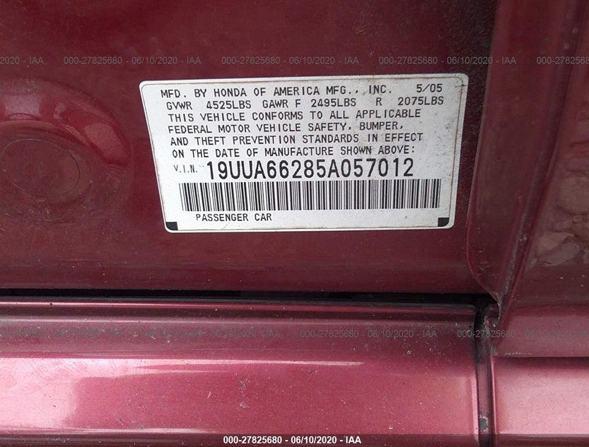 19UUA66285A057012
