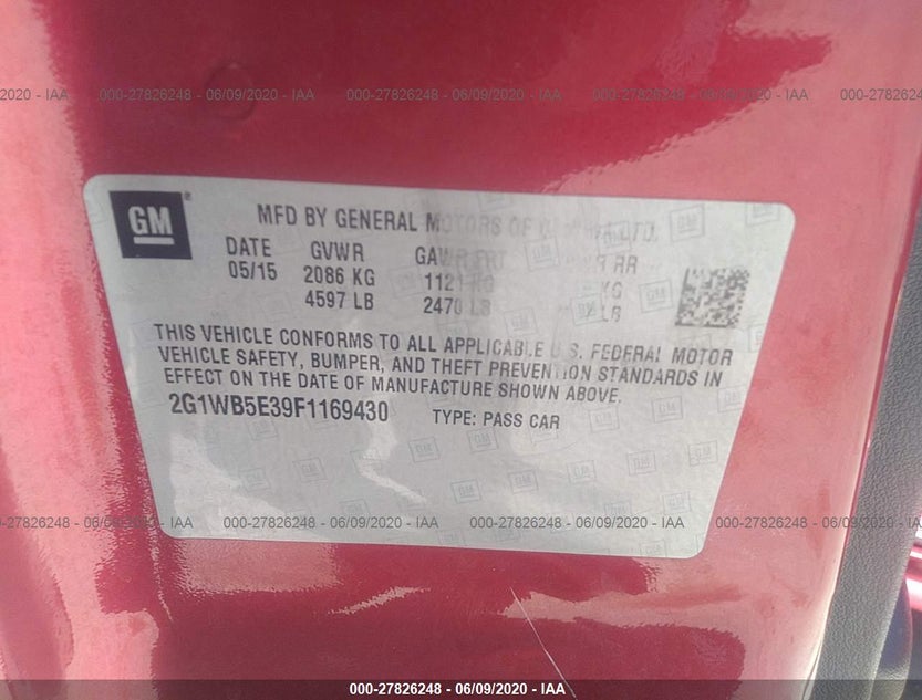 2G1WB5E39F1169430