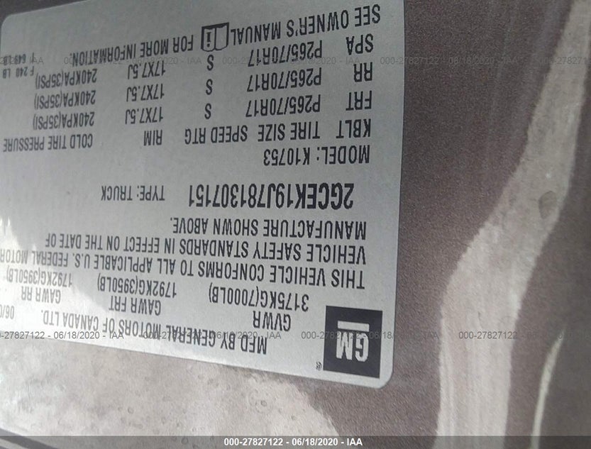 2GCEK19J781307151