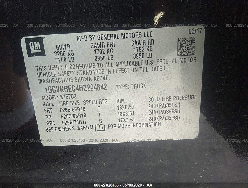 1GCVKREC4HZ294842