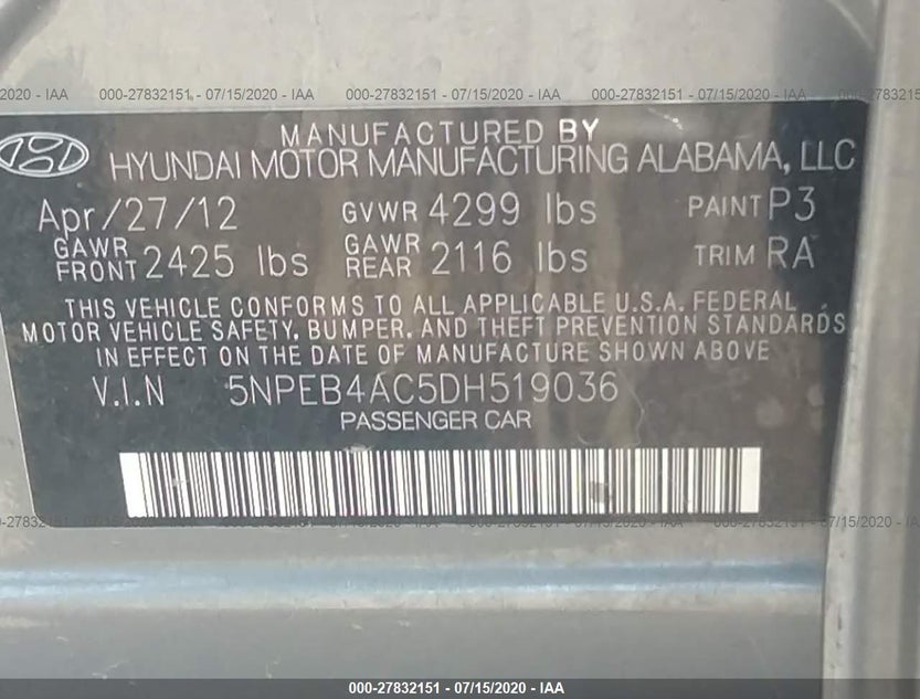 5NPEB4AC5DH519036