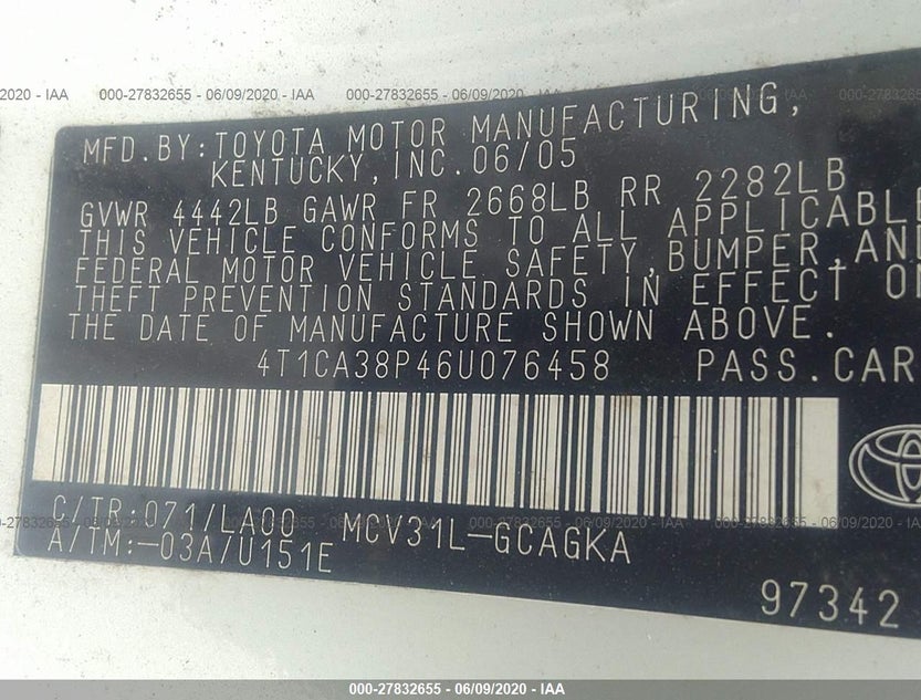 4T1CA38P46U076458