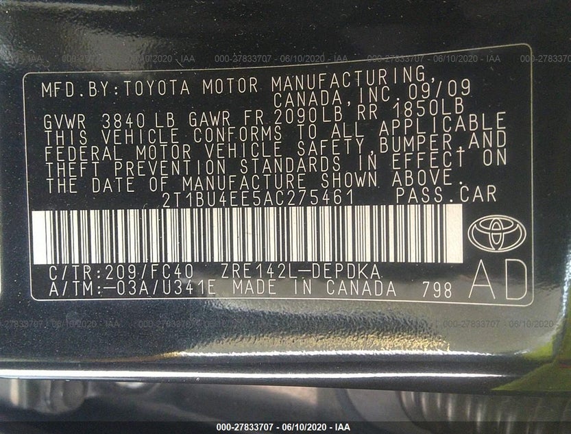2T1BU4EE5AC275461