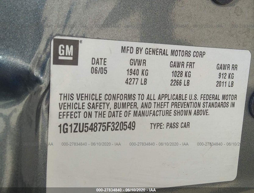 1G1ZU54875F320549
