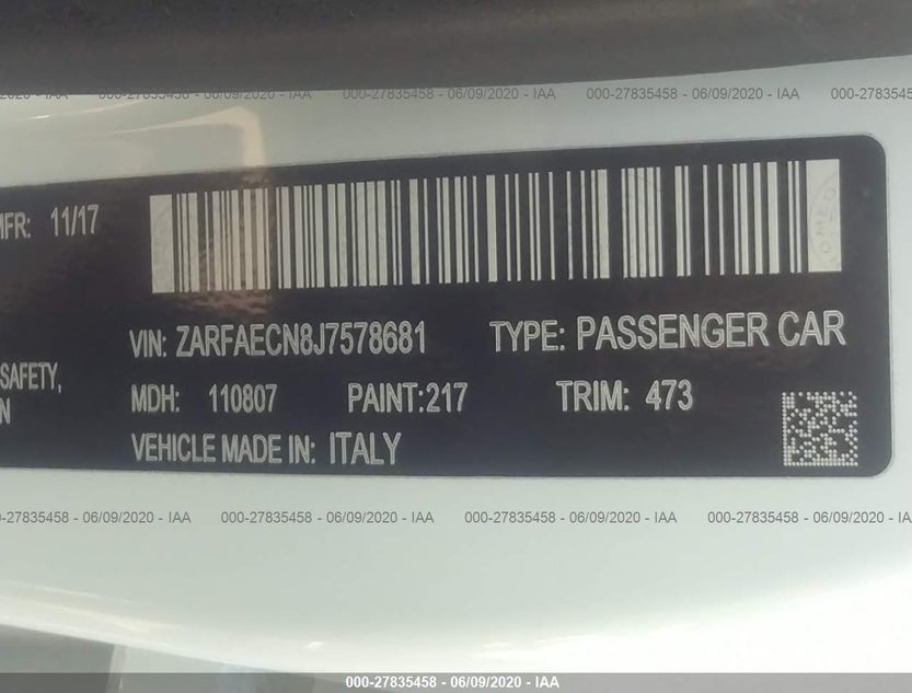 ZARFAECN8J7578681