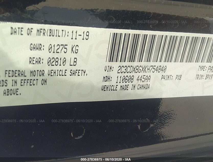 2C3CDXBGXKH754840