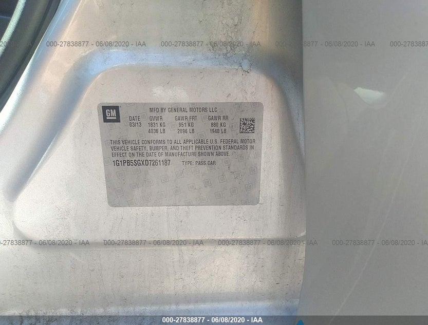 1G1PB5SGXD7261187