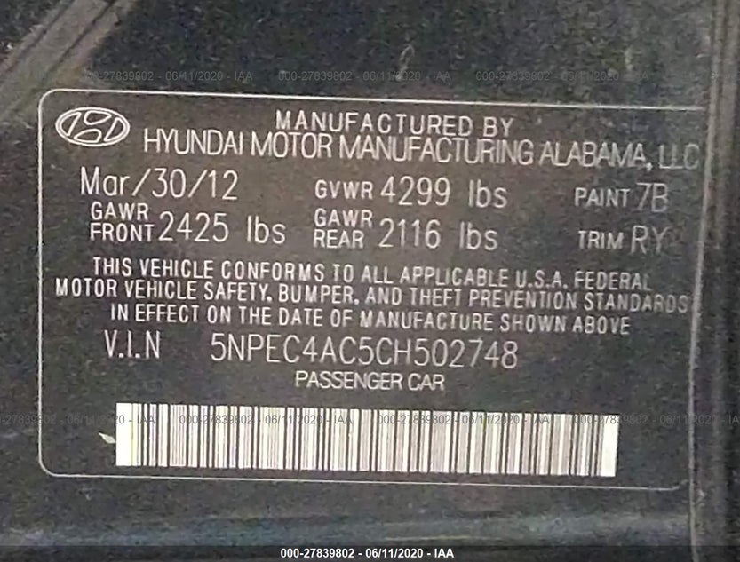 5NPEC4AC5CH502748