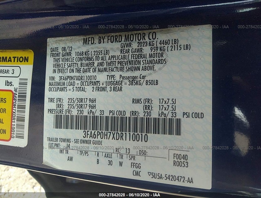 3FA6P0H7XDR110010