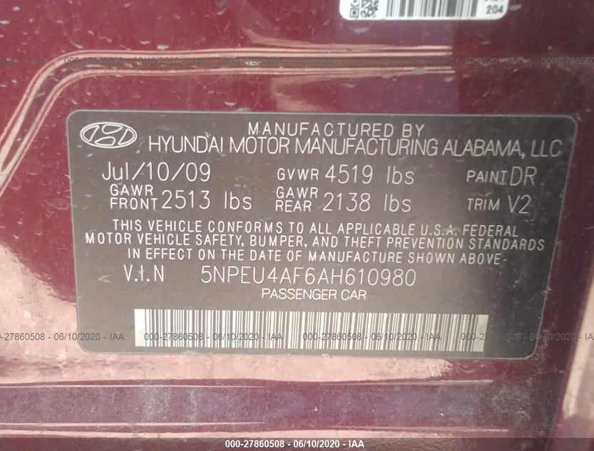 5NPEU4AF6AH610980