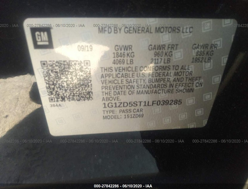 1G1ZD5ST1LF039285