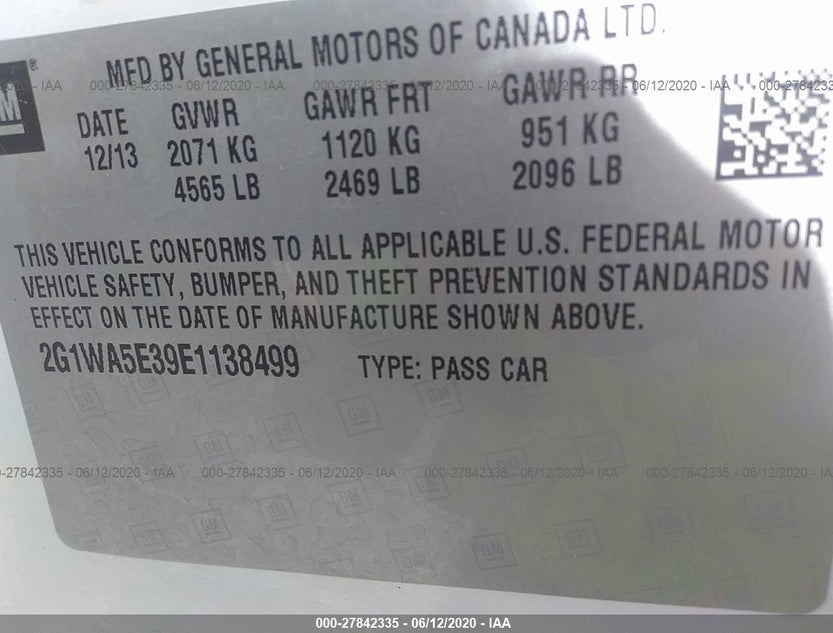2G1WA5E39E1138499