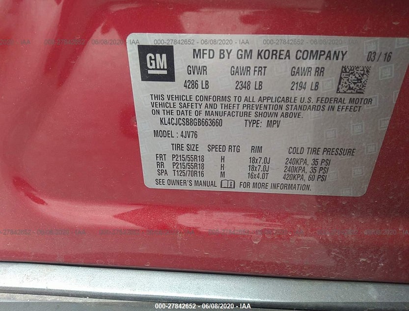 KL4CJCSB8GB663660