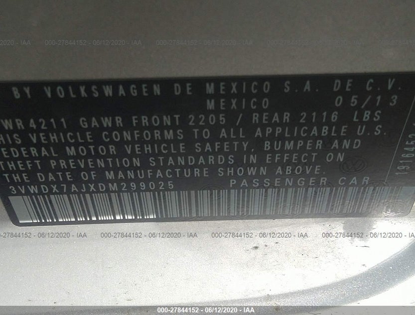 3VWDX7AJXDM299025