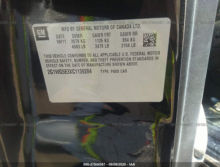 2G1WG5E3XC1139284