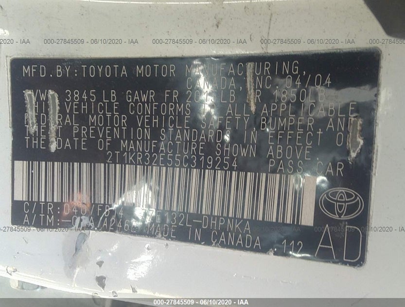 2T1KR32E55C319254