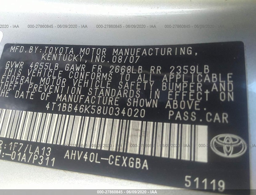4T1BB46K58U034020