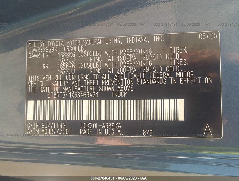 5TBRT341X5S469421