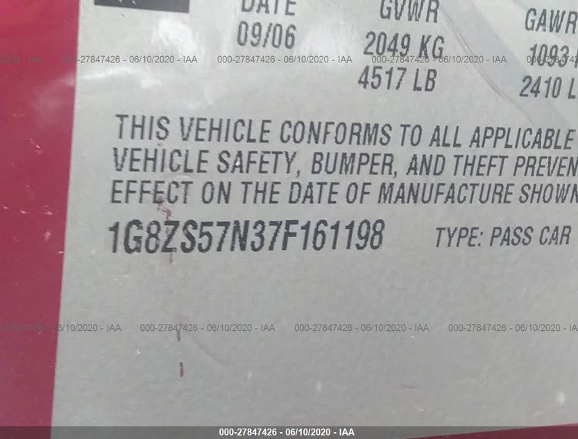 1G8ZS57N37F161198