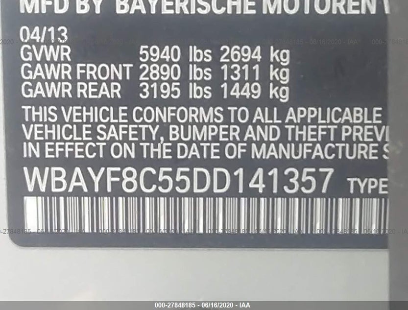 WBAYF8C55DD141357