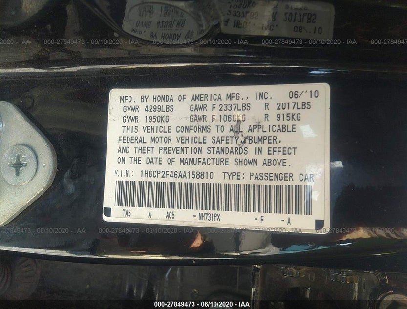 1HGCP2F46AA158810