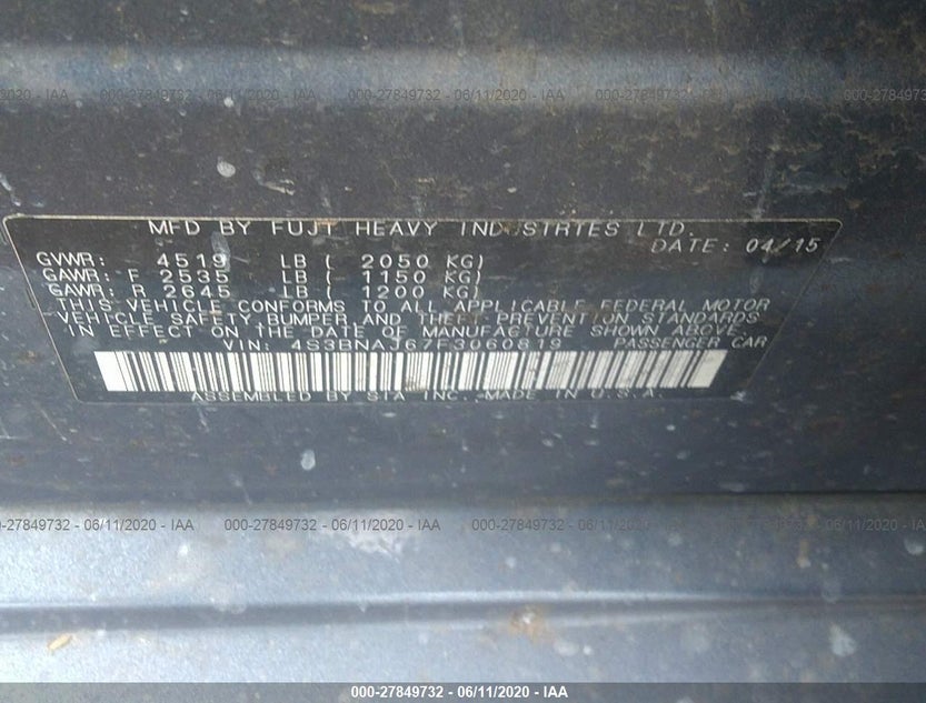 4S3BNAJ67F3060819