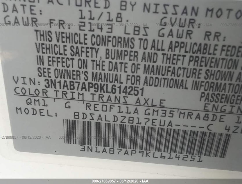 3N1AB7AP9KL614251