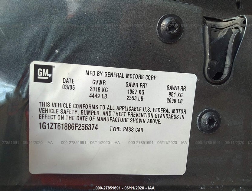 1G1ZT61886F256374